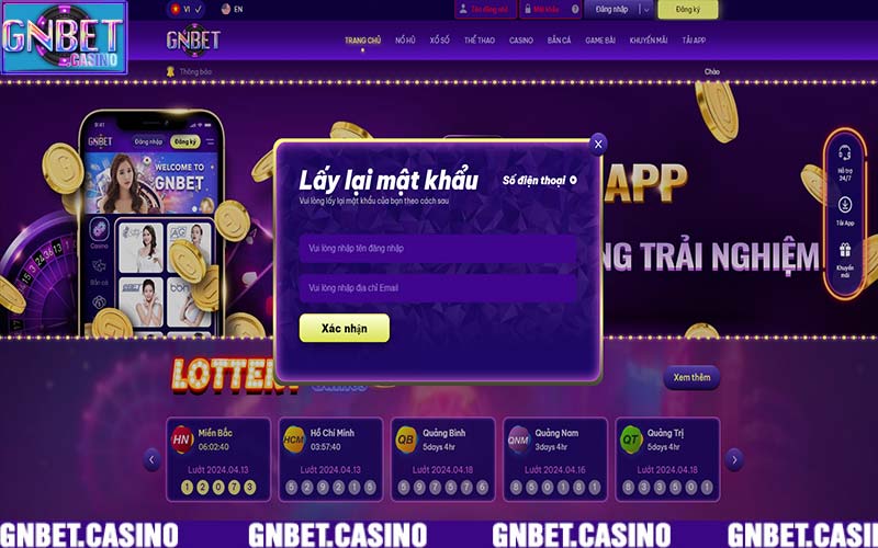 Yêu cầu đăng nhập GNbet